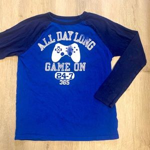 Gap boys sz M ALL DAY LONG GAME ON 24-7 365 shirt